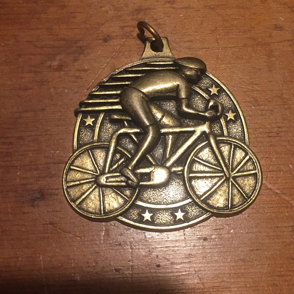 5/$25 Biking medal pendant